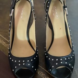 Coach black heels